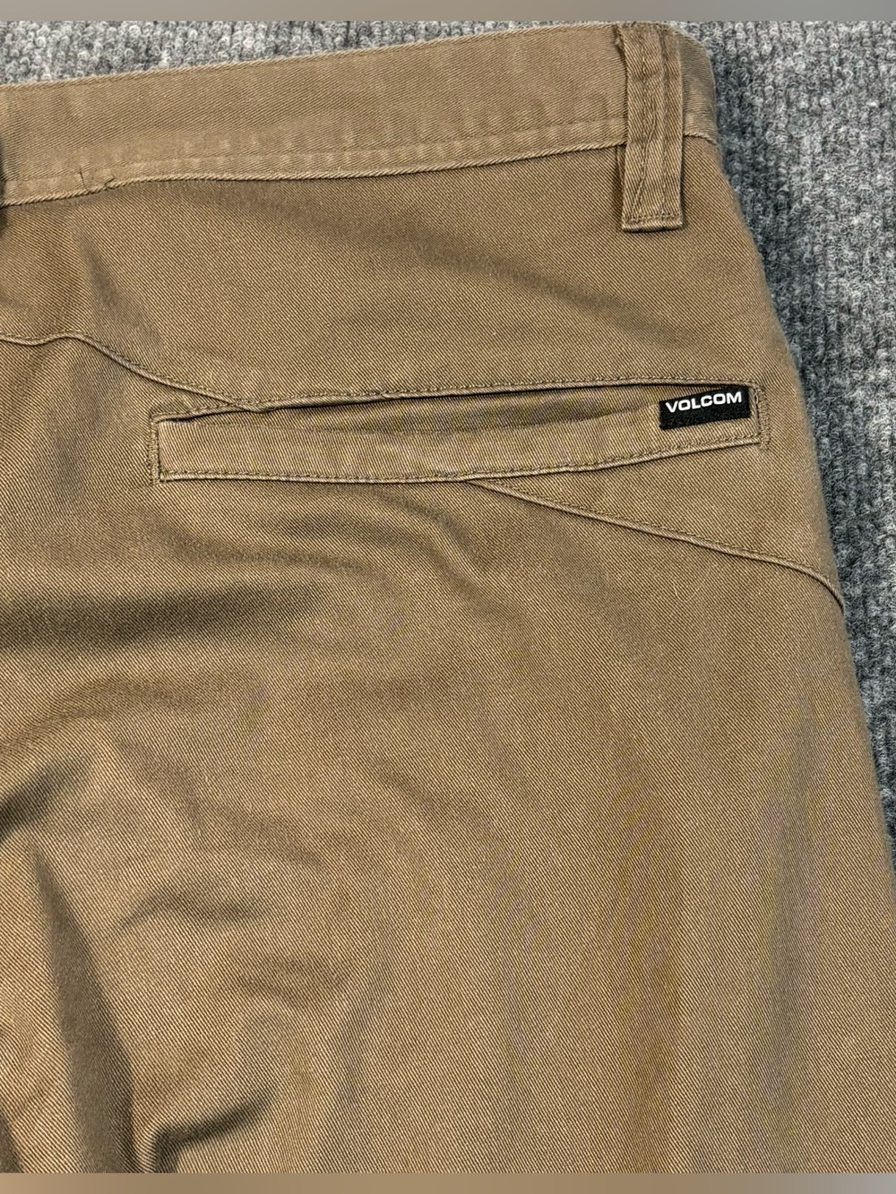 Volcom Frickin Modern Stretch Chino Pants Mens 34 Brown Khaki Skate Repreve - Picture 16 of 16